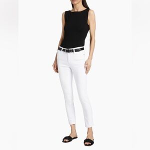 AG Jeans Prima Ankle Mid-Rise Jeans -White  Size 24R